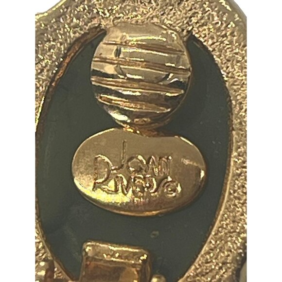 Joan Rivers SINGLE Clip On Earring Replacement Gold Tone Large Faux Jade 1" - Picture 4 of 4